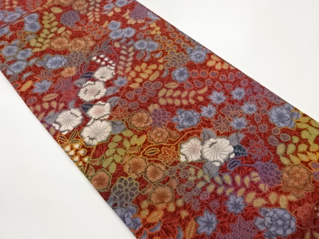 JAPANESE HIRAKI NAGOYA OBI / CHIRIMEN / TSUJIGAHANA
